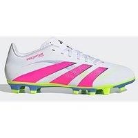 adidas Predator Club Firm/Multi-Ground Boots, Synthetics Upper, White