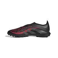 adidas Unisex Predator League Laceless Turf Football Boots, Core Black/Grey Four/Lucid Red, 10 UK