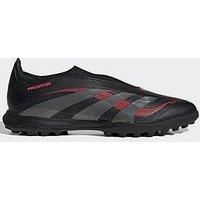 adidas Unisex Predator League Laceless Turf Football Boots, Core Black/Grey Four/Lucid Red, 9 UK