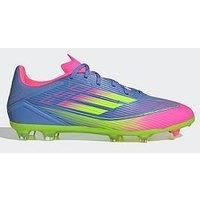 adidas Unisex F50 League Fg/Mg Sneaker, Blue Fusion Lucid Lemon Lucid Pink, 9 UK
