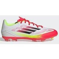 adidas Unisex F50 League Football Boots FG/MG, Cloud White/Core Black/Solar Yellow, 10 UK