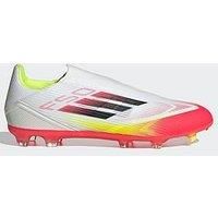 adidas Unisex F50 League Laceless Football Boots FG/MG, Cloud White/Core Black/Solar Yellow, 9 UK