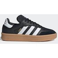 adidas Samba Xlg Unisex Casual Trainers in Black White - 4 UK