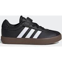 adidas VL COURT 3.0 SHOES KIDS, Core Black/Cloud White/Core Black, 10 UK