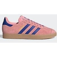 adidas Originals Gazelle W Semi Pink Lucid Blue Gum Women Casual Shoes JH7213