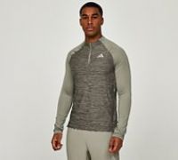 adidas Gym Plus Quarter Zip Top - Grey - Size 2XL