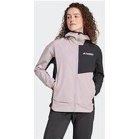 Adidas Terrex Womens Mountain Sosh Hooded Jacket - Pink