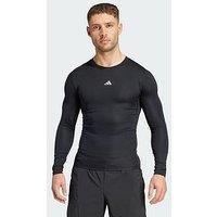 adidas Men/'s addias TECHFIT TRAINING LONGSLEEVE TEE, XS Black