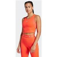 Adidas Women'S Techfit Cropped Training Tank Top - Orange