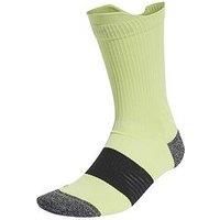 adidas Runningxub23 Sock 1Pp Heat.Rdy Crew, Pulse Lime/Black, 4.5-5.5