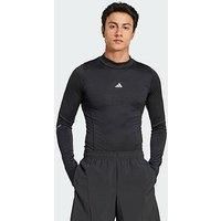adidas Men/'s Techfit Cold Ready Training LONGLEEVE, Black, XS