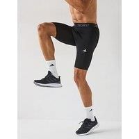 adidas Men/'s TECHFIT COMPRESSION TRAINING SHORT TIGHT, Black, M