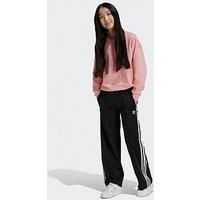 Adidas Originals Junior Girls Adicolor Wide Tracksuit Bottoms - Black