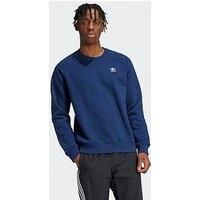Adidas Originals Mens Trefoil Essentials Crew Sweat - Navy - Blue