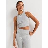 Adidas Originals Women'S Essentials Ribbed Tank Top - Medium Grey Heather