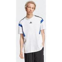 Adidas Sportswear Mens Colourblock T-Shirt - White