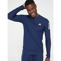 adidas Men/'s Own The Run Longsleeve, XXL Dark Blue