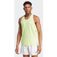 adidas Own The Run Mens Running Vest Green Sleeveless Round Neck Tank Top