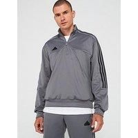 adidas House of Tiro Half Zip Tracksuit Jacket, L, gray, L