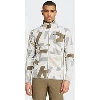 Adidas Terrex Mens Mountain Printed Full Zip Fleece -Green