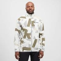 adidas Men/'s Terrex Multi Printed Full Zip Fleece Jacket, Grey One/Olive Strata, XL