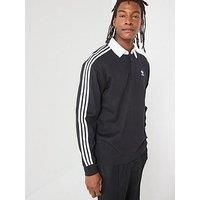 Adidas Rugby Men/'s Polo Black, Black/White, M