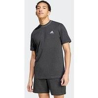 Adidas Sportswear Men'S Seasonal Essentials Melange T-Shirt - Black
