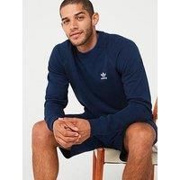 Adidas Originals Mens Essentials Crew - Navy