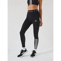 adidas Womens TechFit 3S 7 8 Peformance Sports Leggings Bottoms Training