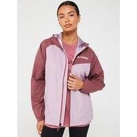 Adidas Terrex Womens 2L Rain Jacket -Brown