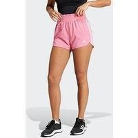 adidas Female Pacer Training 3 Stripes Woven High Rise Short, XS 3 inch