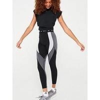 adidas TECHFIT 7/8 Colorblock Leggings, Recycled Polyester, Black