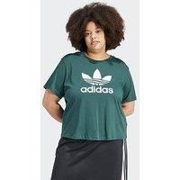 Adidas Originals Womens Trefoil Boxy Tee - Green