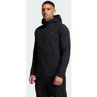 adidas Designed for Training COLD.RDY Full-Zip Hoodie, Recycled Polyester, Black