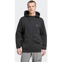 Adidas Men'S Designed For Training Full Zip Hoodie - Black