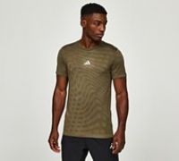 adidas Gym Plus Training Seamless T-Shirt - Green - Size XS