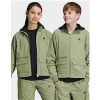 Adidas Sportswear Kid'S Street Jam Woven Cargo Jacket - Green