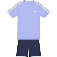 Adidas Junior Boys Train Essentials 3 Stripe Set - Blue