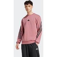 adidas Future Icons 3 Stripes Crew Sweatshirt M Pink