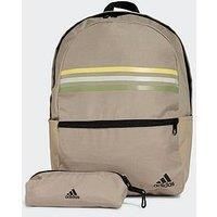 Adidas Bag Backpack Classic Horizontal 3-Stripes Beige Unisex