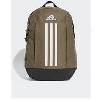 adidas Unisex Power Backpack, Olive Strata/White, One size