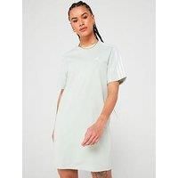 Adidas Sportswear Women'S 3 Stripe Boyfriend Tee Dress - Green