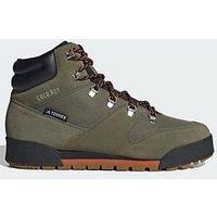 adidas Men/'s Terrex Snowpitch Cold.RDY Hiking Shoes, Olive Strata/Bronze Strata/Orange, 12.5 UK