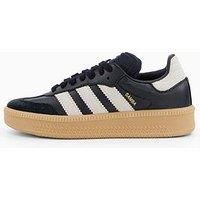 adidas Black & White Samba XLG Youth Trainers
