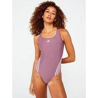 adidas Women/'s 3 Stripes Swimsuit, 38