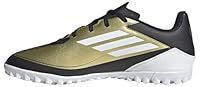 adidas F50 CLUB MESSI Football boots Turf Shoes, GOLD/FOOTWEAR WHITE/CARBON BLACK, 9 UK