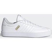 adidas Men/'s VL Court 3.0 Shoes, Cloud White/Cloud White/Gold, 6 UK