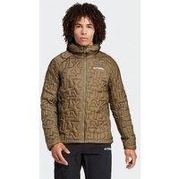 Adidas Terrex Mens Xpr Lightly Filled Hooded Jacket -Green