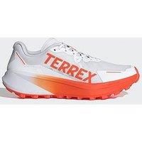 Adidas Terrex Mens Agravic 3 Trail Running Shoes - White/ Orange - White/Orange/Grey