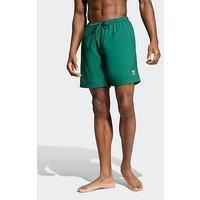Adidas Mens Adicolor Solid 8In Swim Shorts - Collegiate Green